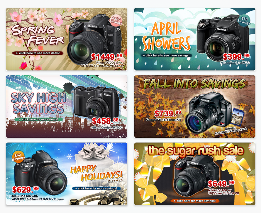 Broadway Camera - Web banner designs